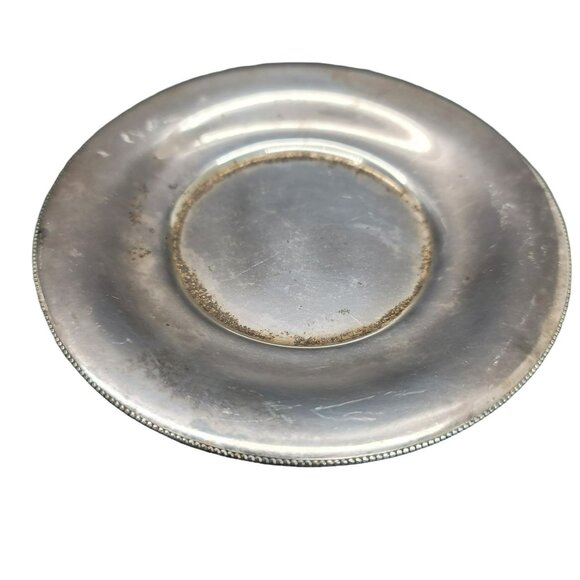 Italian Silver Trivets Vintage Set of 2 Round Serrated Edges CR8 - Picture 3 of 6